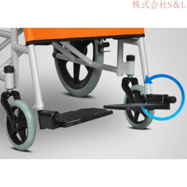 車椅子 アルミ製 折りたたみ 車椅子 折り畳み式車椅子 介助型 軽量アルミ製株式会社S＆L 簡易車椅子 旅行用 外出用_5