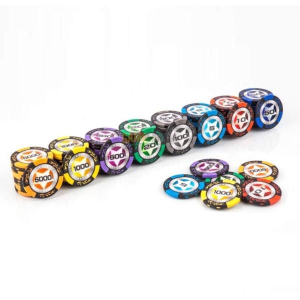 17箱セット　カジノ　ポーカーチップ 楽天市場】COSTWAY ポーカーセット 500枚 数字あり 14gチップ