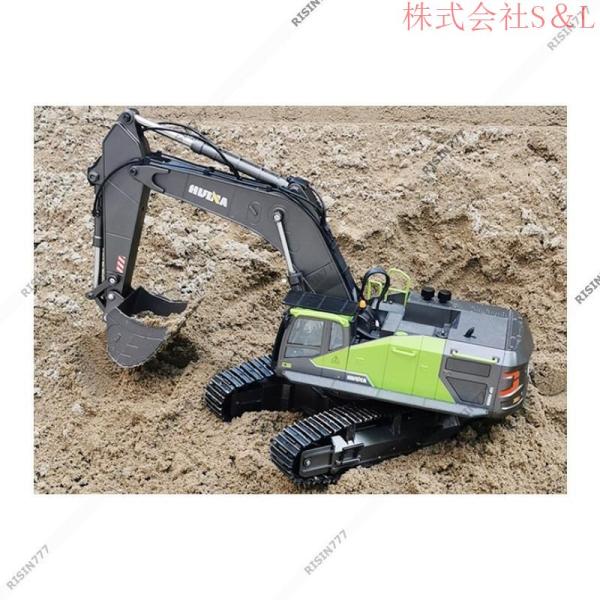 ラジコンショベル 合金 働く車 ラジコンカー おもちゃ ミニ 22チャネル 知育玩具 リアル 電動 リモコン 重機 S＆L採掘機 砂場 工事車両 大人 男の子 ギフト_16