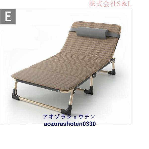 使いやすい 完成品 折りたたみベッド 収納しやすい シングル 4段階リクライニング 高反発 幅56cm 幅狭い 一人暮らし 株式会社S＆L単身赴任 コンパクト ブラウン_5