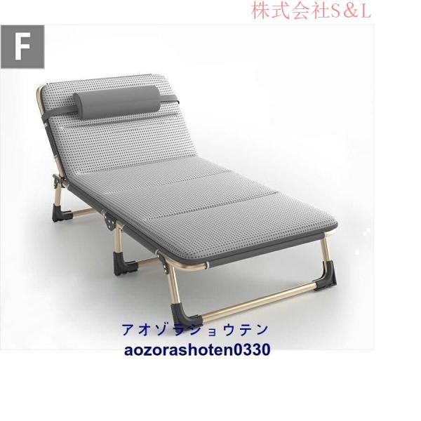 使いやすい 完成品 折りたたみベッド 収納しやすい シングル 4段階リクライニング 高反発 幅56cm 幅狭い 一人暮らし 株式会社S＆L単身赴任 コンパクト ブラウン_6