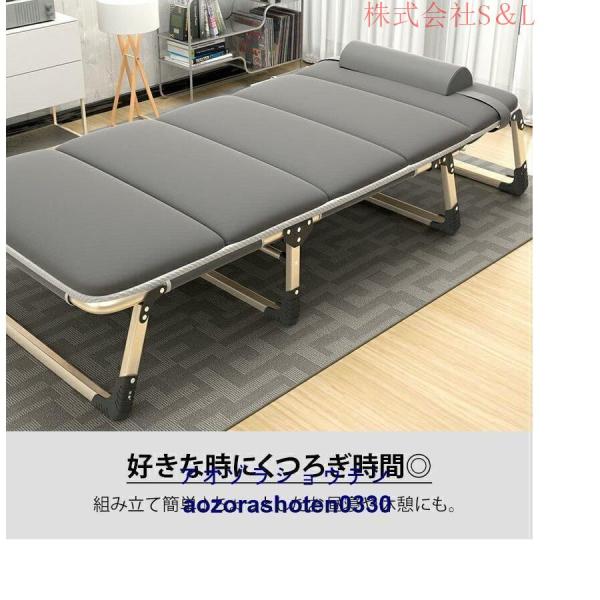 使いやすい 完成品 折りたたみベッド 収納しやすい シングル 4段階リクライニング 高反発 幅56cm 幅狭い 一人暮らし 株式会社S＆L単身赴任 コンパクト ブラウン_8