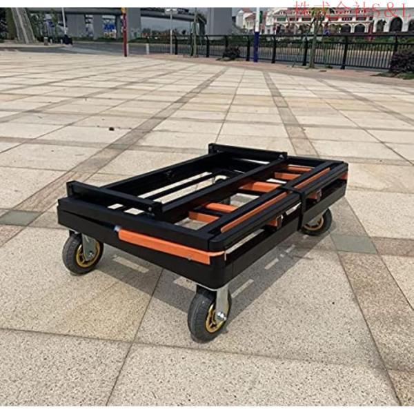 ボード台車耐荷重400kg運搬台車折りたたみ調整可能な荷台車キャリーカート台車板運搬車S＆L長尺物台車輸送ガラス建設現場建物業務用4輪6インチサイレ_2
