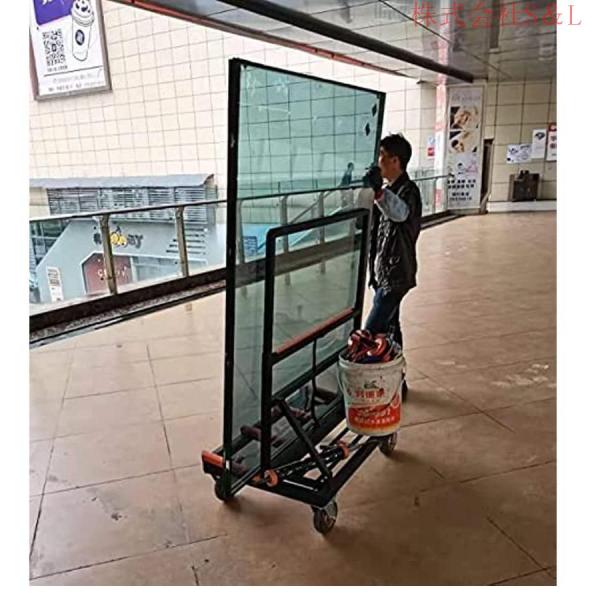 ボード台車耐荷重400kg運搬台車折りたたみ調整可能な荷台車キャリーカート台車板運搬車S＆L長尺物台車輸送ガラス建設現場建物業務用4輪6インチサイレ_5