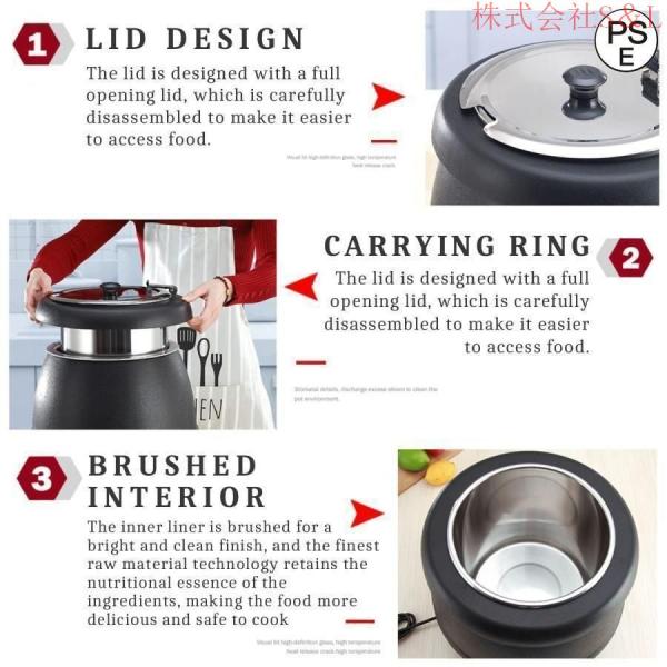 10L食品用スープ釜ウォーマー 業務用電気式スープウォーマー温度調整と