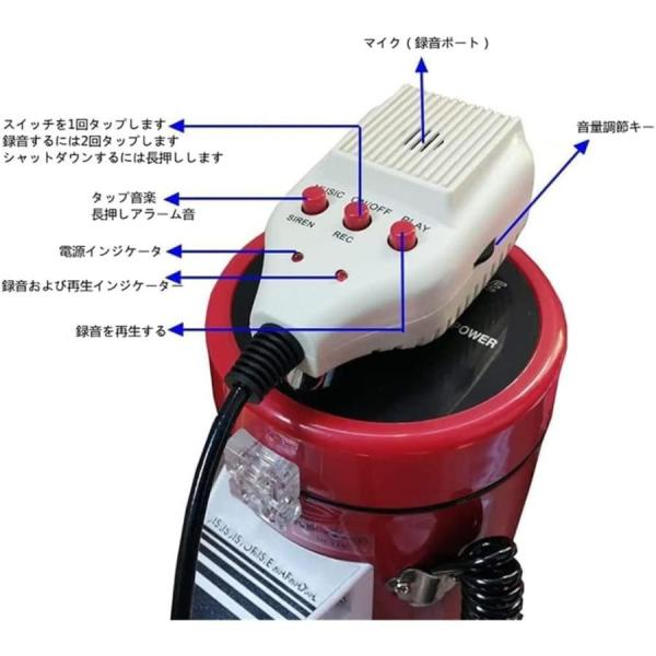 業務用拡声器 ハンドマイク付メガホン ショルダーメガホン50W 株式会社S＆L ハンドマイク付 サイレン機能運動会/集会/イベントに/オフサイトの販売、学校の活動_1