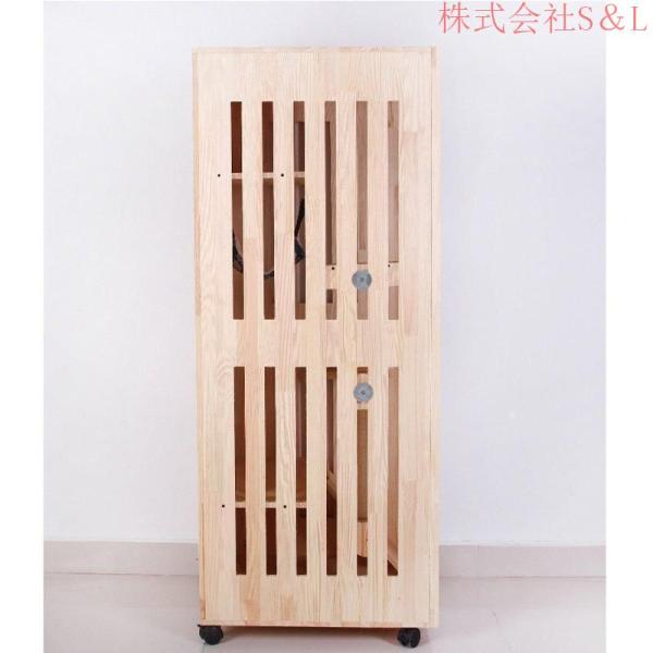ペット用品　猫用キャビネット ネコトイレ 棚 リビング キャットトイレ 家具 木製キャットケージ　ヴィラ 株式会社S＆L無垢材_10