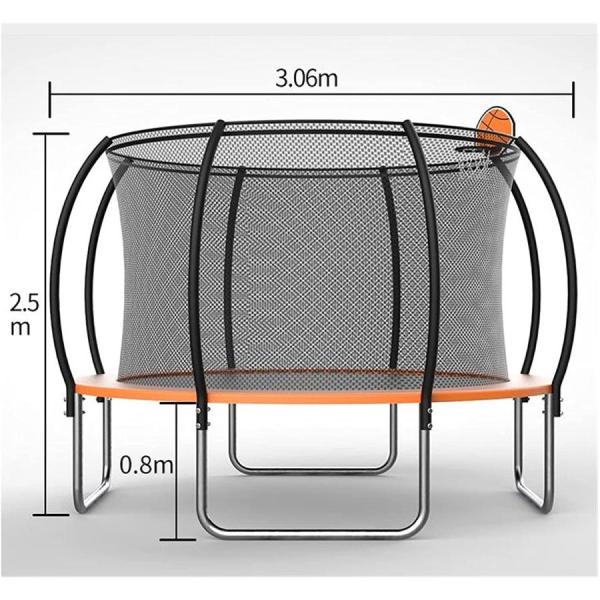 屋外用トランポリン/子供用トランポリ，55インチ大型トランポリン-家庭用屋内キッズガールズ安全ラウンドジャンプマット、S＆L組み立て簡単遊具家庭用体操マッ_5