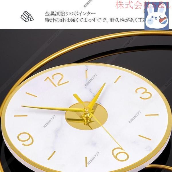 掛け時計オシャレ北欧壁掛け時計電波おしゃれ銀杏葉簡約静音海景山森壁飾り華やか見やすいモダン応接室S＆Lお座敷新築祝いギフトリビング壁飾り_8