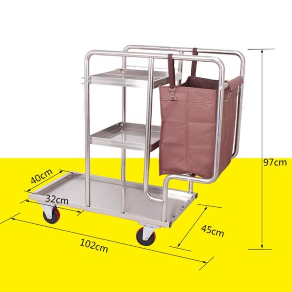 ホテルの清掃台車ホテルの清掃車雑貨ごみ収集車道具車ルームサービス車 (色 : A)