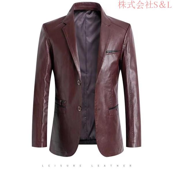 羊革ジャケットレザーテーラードジャケット本皮ビジネスシープレザー本革ジャケット革ジャケット株式会社S＆L 羊革レザージャケット革ジャンメンズ