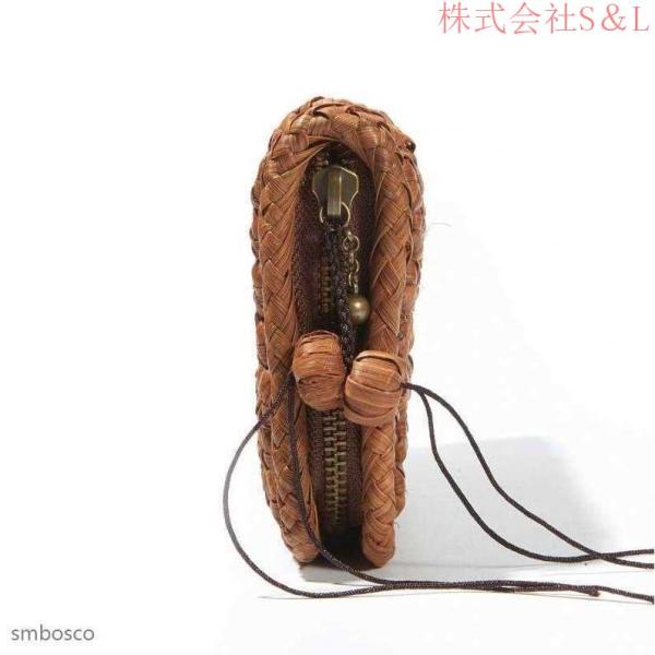 送料無料 高級品 山葡萄 長財布 花編みやまぶどう財布 手編み ウォレット 株式会社S＆L男女兼用_2