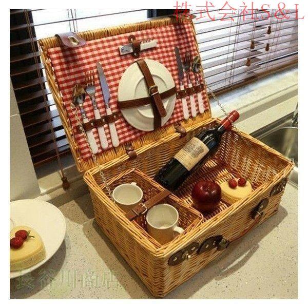 ピクニックバスケット 食器付き バスケットセット 株式会社S＆L