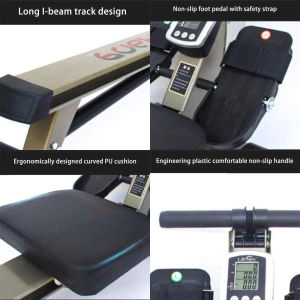 ローイングマシーン，ボート漕ぎ運動器具ボート漕ぎ運動器具家庭用ローイングマシンS＆L多機能ミュートローイングデバイス調節可能な着座姿勢トレーニング機_5