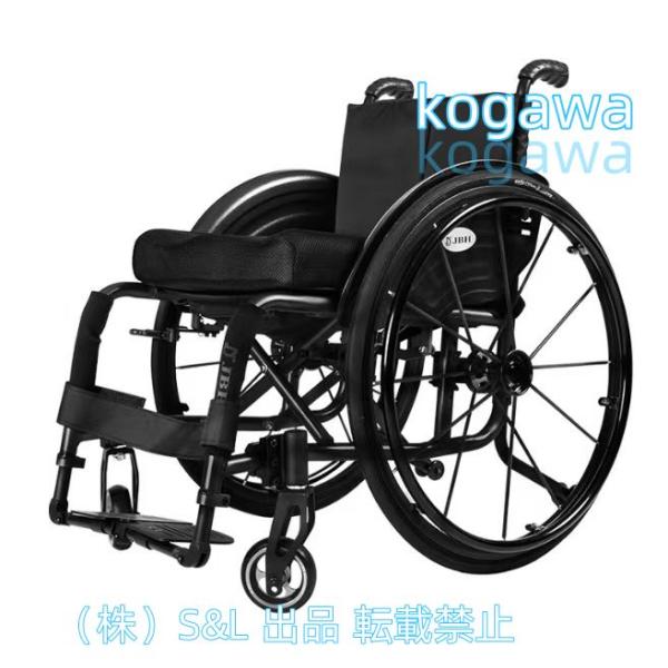 スポーツ車椅子障害者用手動車椅子軽量折りたたみ式アルミニウム合金マニュアルスポーツとレジャー車椅子 株式会社S＆L 黒