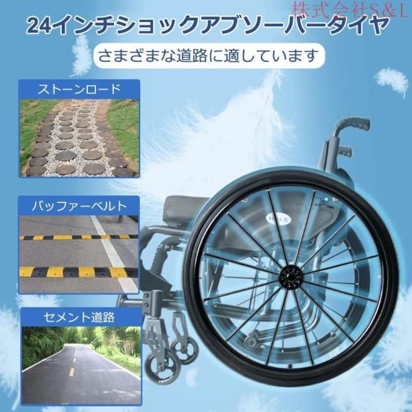 スポーツ車椅子障害者用手動車椅子軽量折りたたみ式アルミニウム合金マニュアルスポーツとレジャー車椅子 株式会社S＆L 黒_2