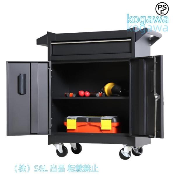 ツールワゴン ツールキャビネット ツールカート 工具カートキャスター付きロック付き株式会社S＆L 工具収納 機動力をアップしたツールカート 工具台車 車整備