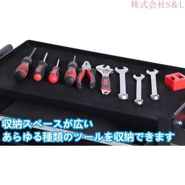 ツールワゴン ツールキャビネット ツールカート 工具カートキャスター付きロック付き株式会社S＆L 工具収納 機動力をアップしたツールカート 工具台車 車整備_2