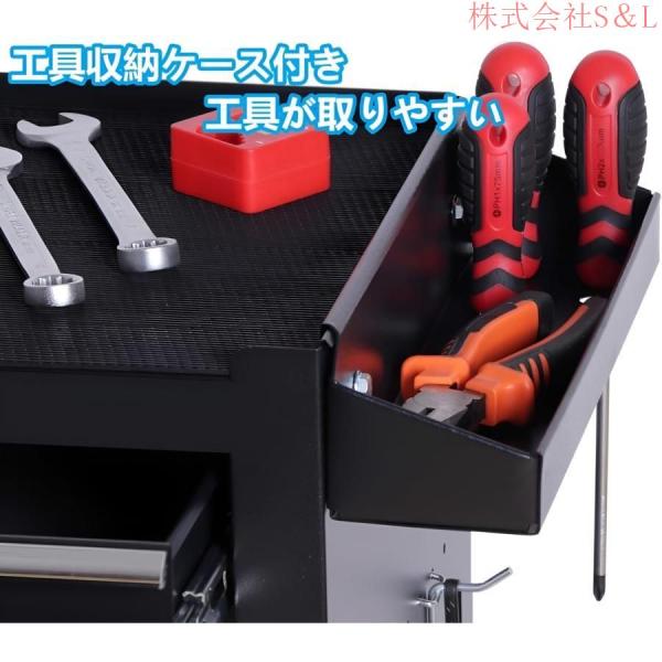 ツールワゴン ツールキャビネット ツールカート 工具カートキャスター付きロック付き株式会社S＆L 工具収納 機動力をアップしたツールカート 工具台車 車整備_3