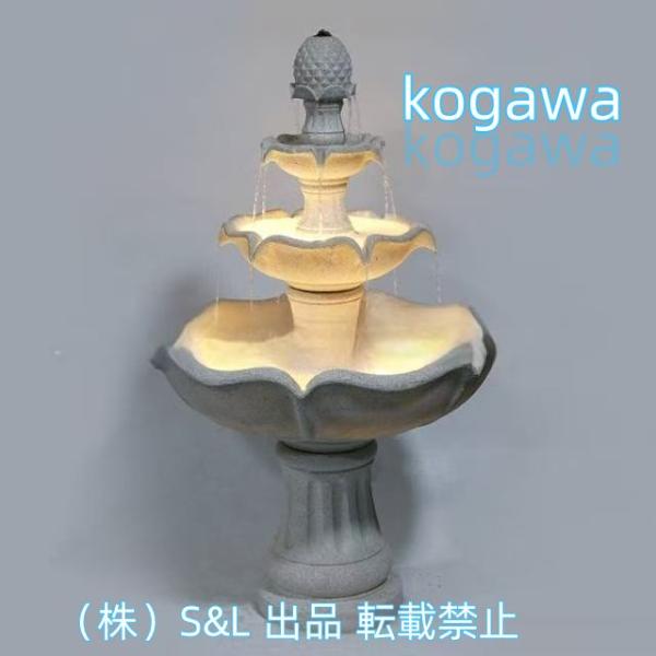 ヨーロピアンスタイルの屋外噴水、モダンなミニマリストスタイルの床から天井までの噴水ヴィラ中庭ゲートガーデン