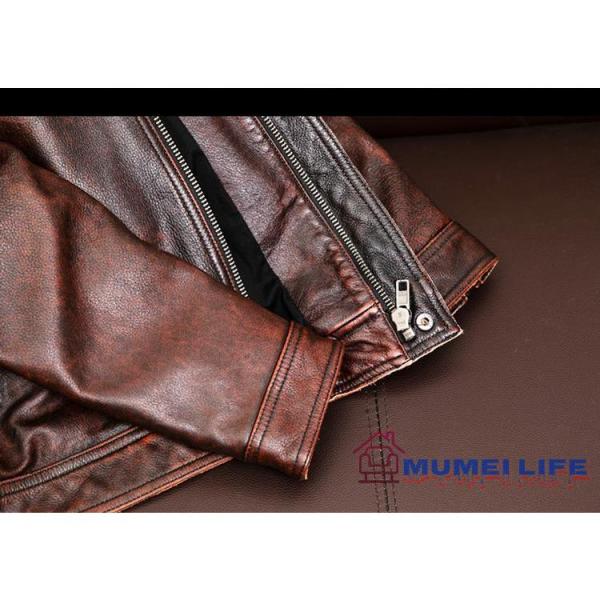 新品推薦☆アメカジ ダスト/ユーズド加工☆カウハイド メンズ 革ジャン