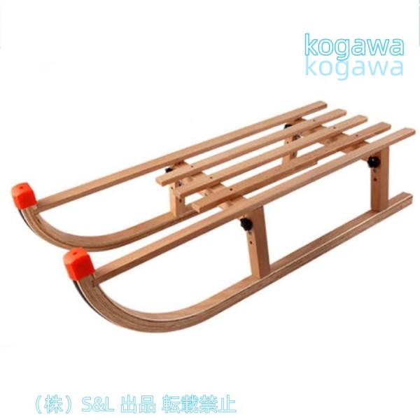 折りたたみ式雪そり、大人と子供用の木製スキーそり、冬の屋外スキースノーレーサー 株式会社S＆Lブナ材で作られたフレーム、35.4*14.9*10.6インチ、220ポンド