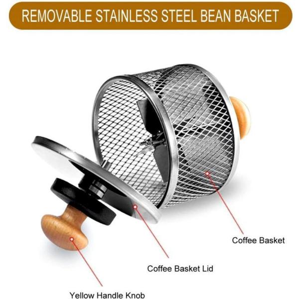 コーヒー豆焙煎機、全自動ステンレス鋼家庭用コーヒー焙煎機穀物用ピーナッツコーヒー豆ナッツベーキング用_4