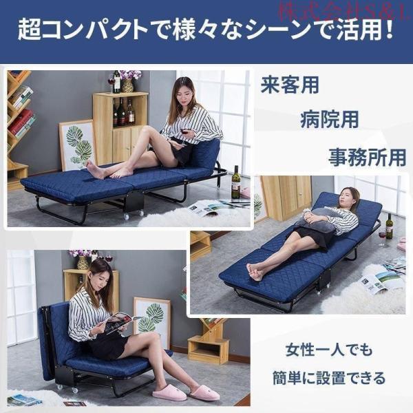 折りたたみ ベッド おすすめ 介護 ベッド シングル ソファ ベッド 簡易 ベッド 株式会社S＆L 高反発 マットレス 5段階 リクライニング ワンルーム_11
