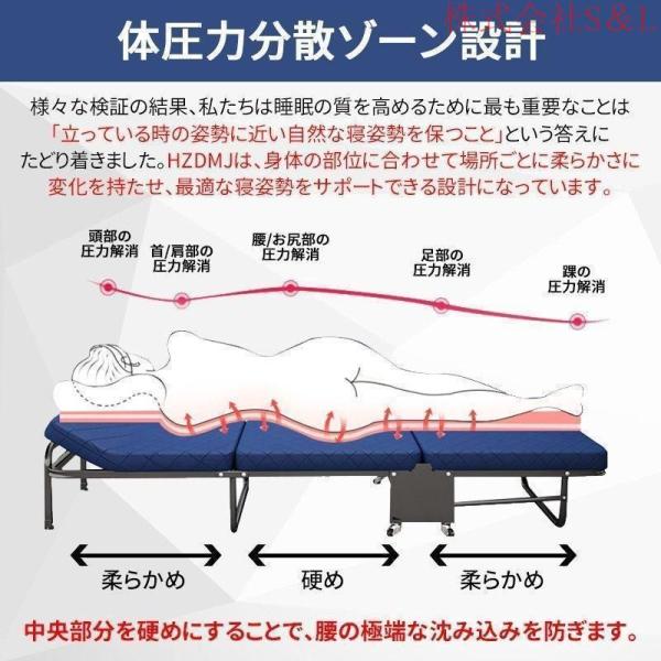 折りたたみ ベッド おすすめ 介護 ベッド シングル ソファ ベッド 簡易 ベッド 株式会社S＆L 高反発 マットレス 5段階 リクライニング ワンルーム_4