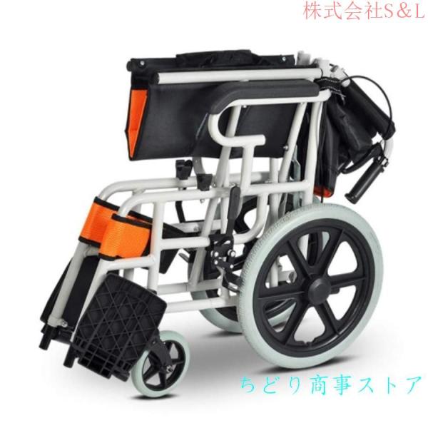 車椅子 九時半アルミ製 折りたたみ 株式会社S＆L 車椅子 折り畳み式車椅子 介助型 軽量アルミ製 簡易車椅子 旅行用 外出用_2