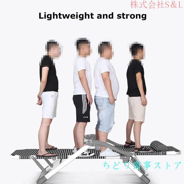 折りたたみ式サンラウンジャー、キャンプベッド、屋外リクライニングチェア、株式会社S＆L 無重力チェア、調節可能なガーデンリクライニングチェア H_2
