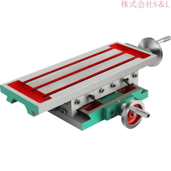 フライス盤 作業台 長さ450 x幅 170 mm 株式会社S＆L ドリルスタンド用 フライス加工テーブル ドリルプレステーブル Tスロット設計 鋳鉄製 X軸移動 210 mm
