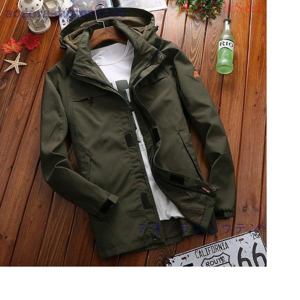 春秋冬　メンズジャケット　大きいサイズ　メンズコート　ミリタリージャケット　フード付き　メンズ　ブルゾン 　ジャンパー防風　カジュアル30代40代50代60代 コート メンズ ジャケット ウール 防寒 厚手 ビジネス カジュアル 秋 冬 大きいサイズも多数Men\u2019s アウター・コート特集商品情報から↓