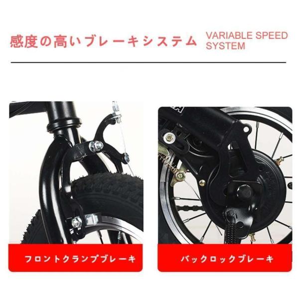 自転車折りたたみ自転車折りたたみ式シティバイク自転車12インチ快適なモバイルポータブルコンパクト軽量仕上げS＆Lスポーツアウトドア駅通いピクニック_3