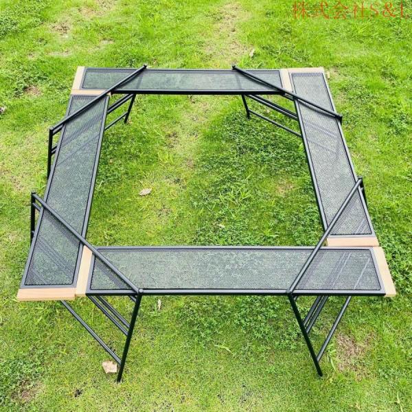 アウトドア テーブル 囲いテーブル テキーラテーブル 囲炉裏 まさに変幻自在！」囲炉裏や棚に変身する【DOD】テキーラ