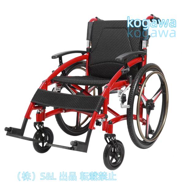 軽量折りたたみ車いす、スイングアウェイフットレストとフリップバックアーム＆アンチチップホイール付きスポーツトランスポート車いす、大人用、300ポンド重量