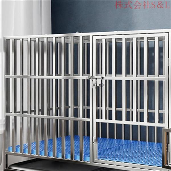 耐荷重300KG ステンレス鋼大型犬 ケージ 室内犬 ゲージ 犬小屋・ケージ