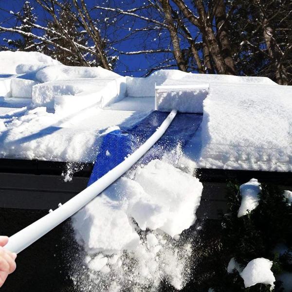 屋根の雪下ろし道具スノーレーキ屋根スノーダンプ屋根雪かき屋根バージョン除雪道具1.6m-6.1mパイプ伸縮ロック式雪かきS＆L長さ調整可能軽量なアルミ製5_1