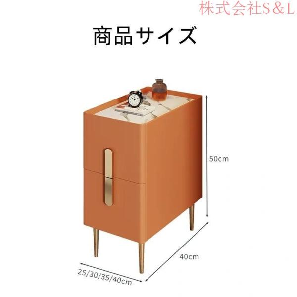 サイドテーブル 引き出し付き おしゃれ 北欧 幅25 30 35 40cm グレー ホワイト 収納 株式会社S＆L 小型 シンプル ナイトテーブル_6