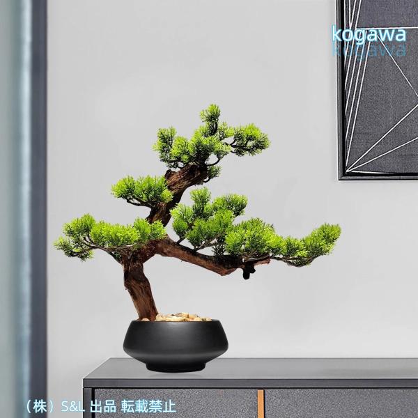 人工樹木人工盆栽歓迎松の木シミュレーション鉢植えの植物の装飾的な盆栽ようこそ松S＆L人工松盆栽机の表示の偽の木の家オフィス店の装飾的な贈り物のための