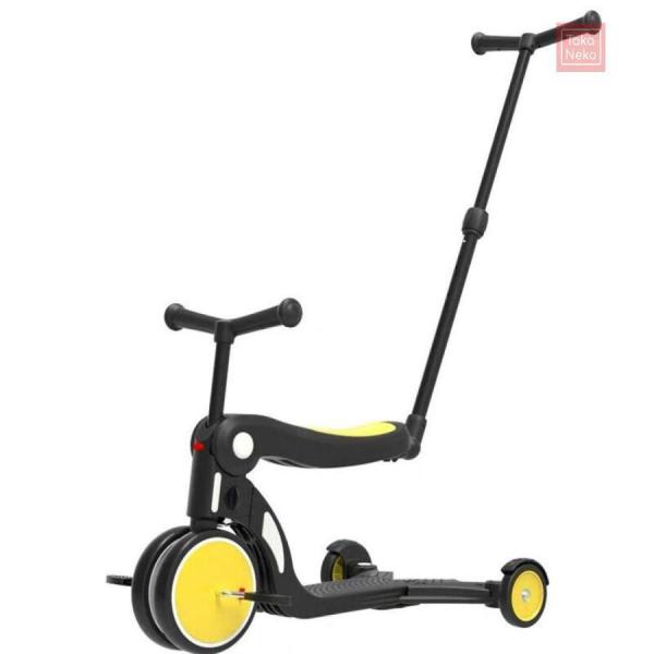 キックスクーター 子供用 5 in 1 折りたたみ 三輪車 子供用 3輪キックボード 3階段調節可能 三輪車 後輪ブレーキ キックスクーター 乗用玩具 持ち運び便利_1