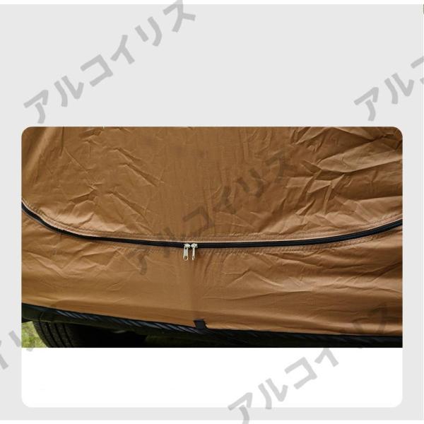 車 バックドアテント 車連結 通気性優れ車 テント旅行用テント 簡単設置 車 車中泊 メッシュ テント おくがい 室内テント 暖房テント ソロー タープ_7