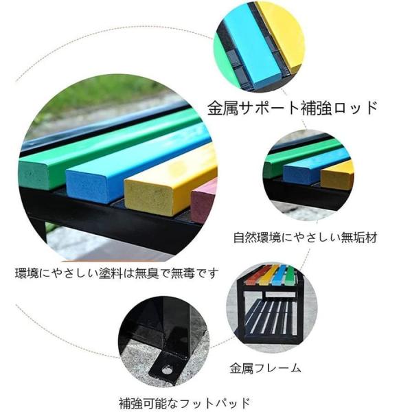 100-180cmバルコニー木製ベンチ アレジャーチェア、防水日焼け止め