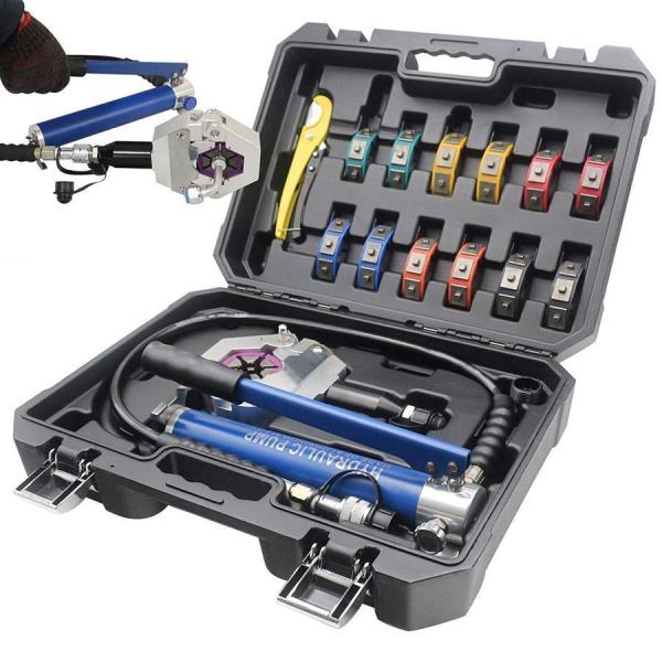 油圧ホースクリンパー、使いやすい機械式ホース圧着工具、手動A/Cホースクリンパーキット自動車用アルミニウム合金車