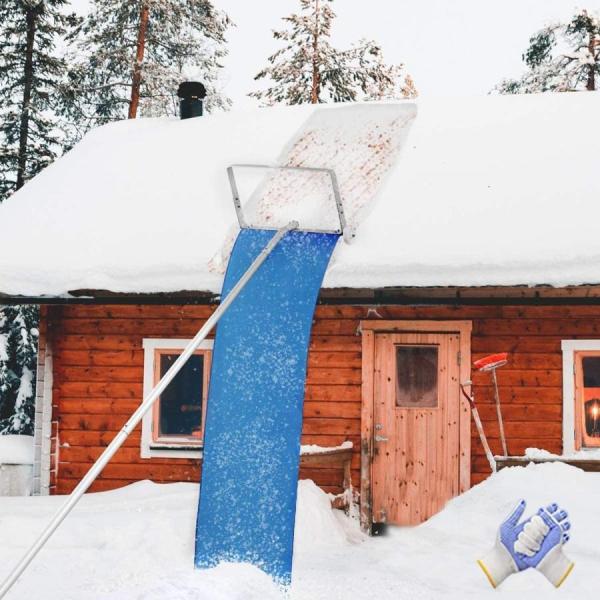 屋根雪下ろし機 雪降ろし棒 スノーレーキ 屋根 スノーダンプ 雪下ろし道具 屋根雪かき 雪下ろし 道具アルミ 組立式 多機能 雪庇落とし 全長約610cm 長さ 5段階調_1