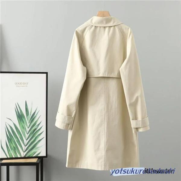 トレンチコート レディース 春 スプリングコート レディース ステンカラーコート 春コート 春物 春服 コート 無地 ロング 洗える ライトアウター ジャケット カ_4