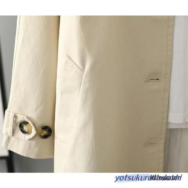 トレンチコート レディース 春 スプリングコート レディース ステンカラーコート 春コート 春物 春服 コート 無地 ロング 洗える ライトアウター ジャケット カ_9