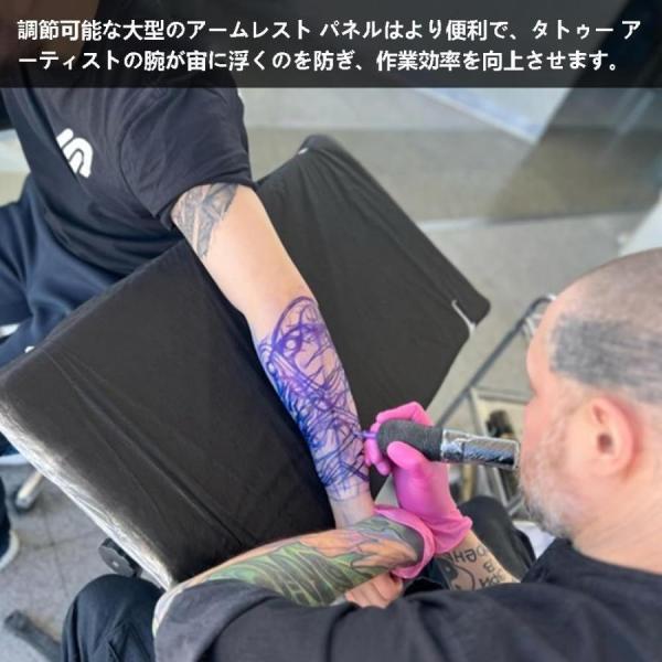 タトゥーアームレストスタンド 大型 タトゥーアームレスト 収納ラック付き 多機能タトゥー作業台 高さ角度調整可能 厚みのあるスポンジとレザーのアームレスト_3