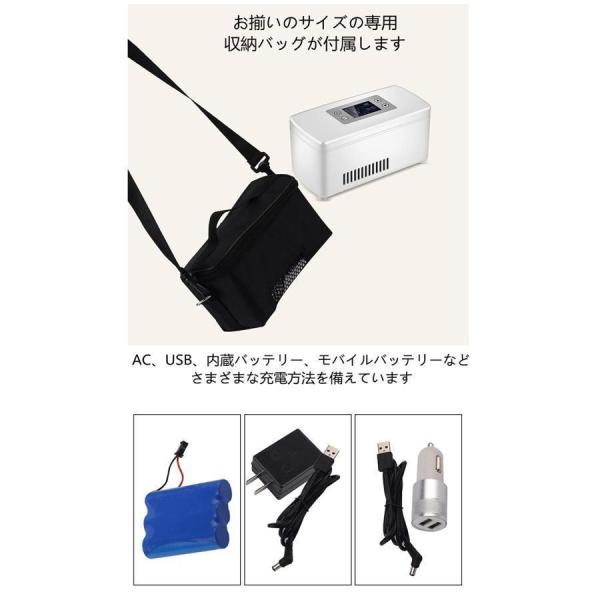 インシュリン冷蔵庫 電池 充電式 インシュリンクーラーボックス 薬用冷蔵庫 トラベルケース 車用 家庭用 (標準版 +バッテリー)_6