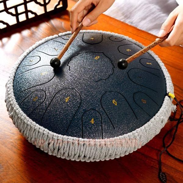 タングドラム スリットドラム 14インチ 15音 スチールタングドラム 楽器玩具 楽器 おもちゃ 打楽器 本格 楽器 ドラム 知育 玩具 太鼓 おもちゃ リズム楽器
